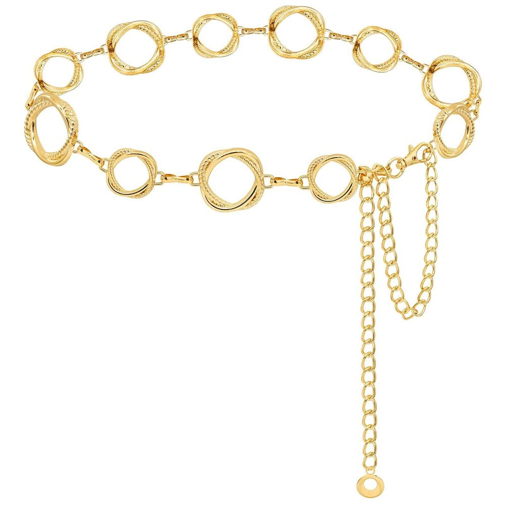 8133 Chain Belts For Women Metal Waist Gold Silver Link Belt
